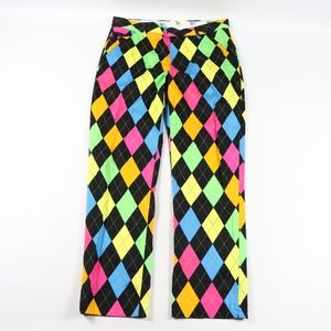 Royal Awesome Mens 36x32 Multi Color Golf Pants